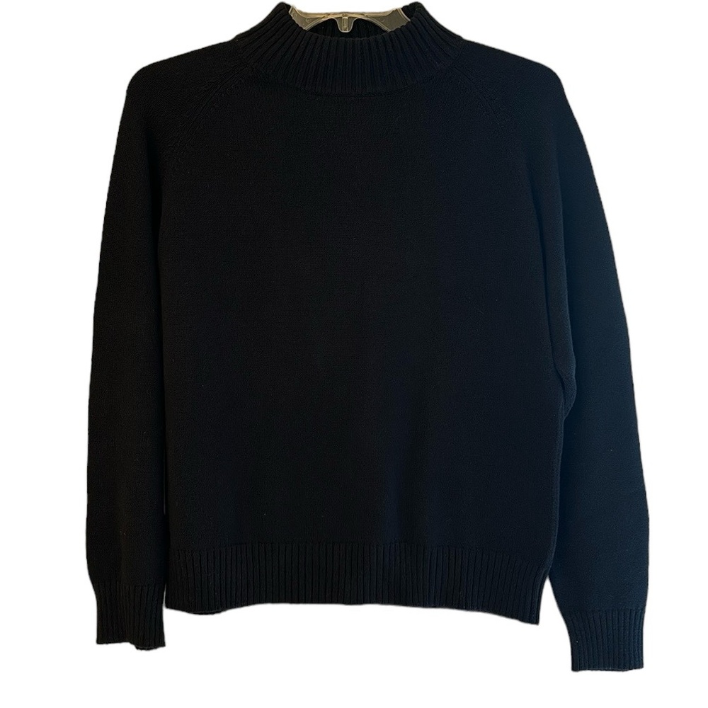Jeanne Pierre Black 100% Cotton Sweater Size XL